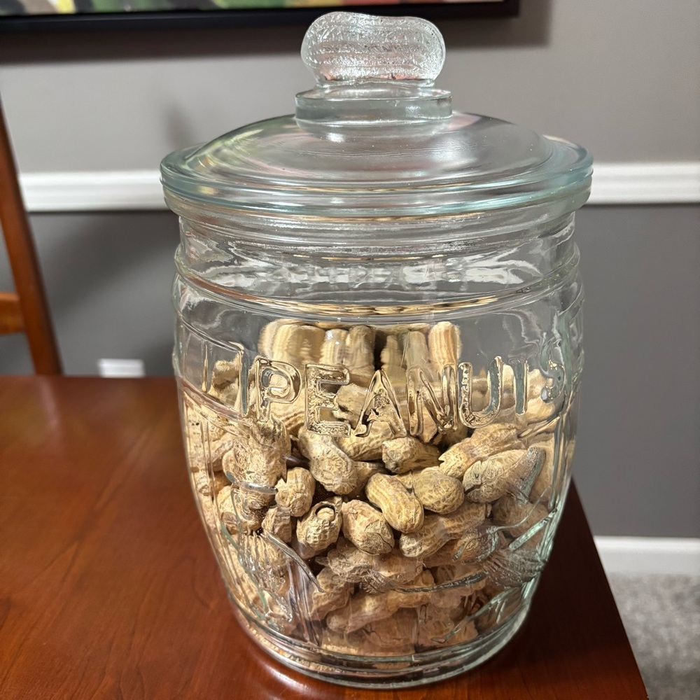 Glass Peanut Jar with Lid